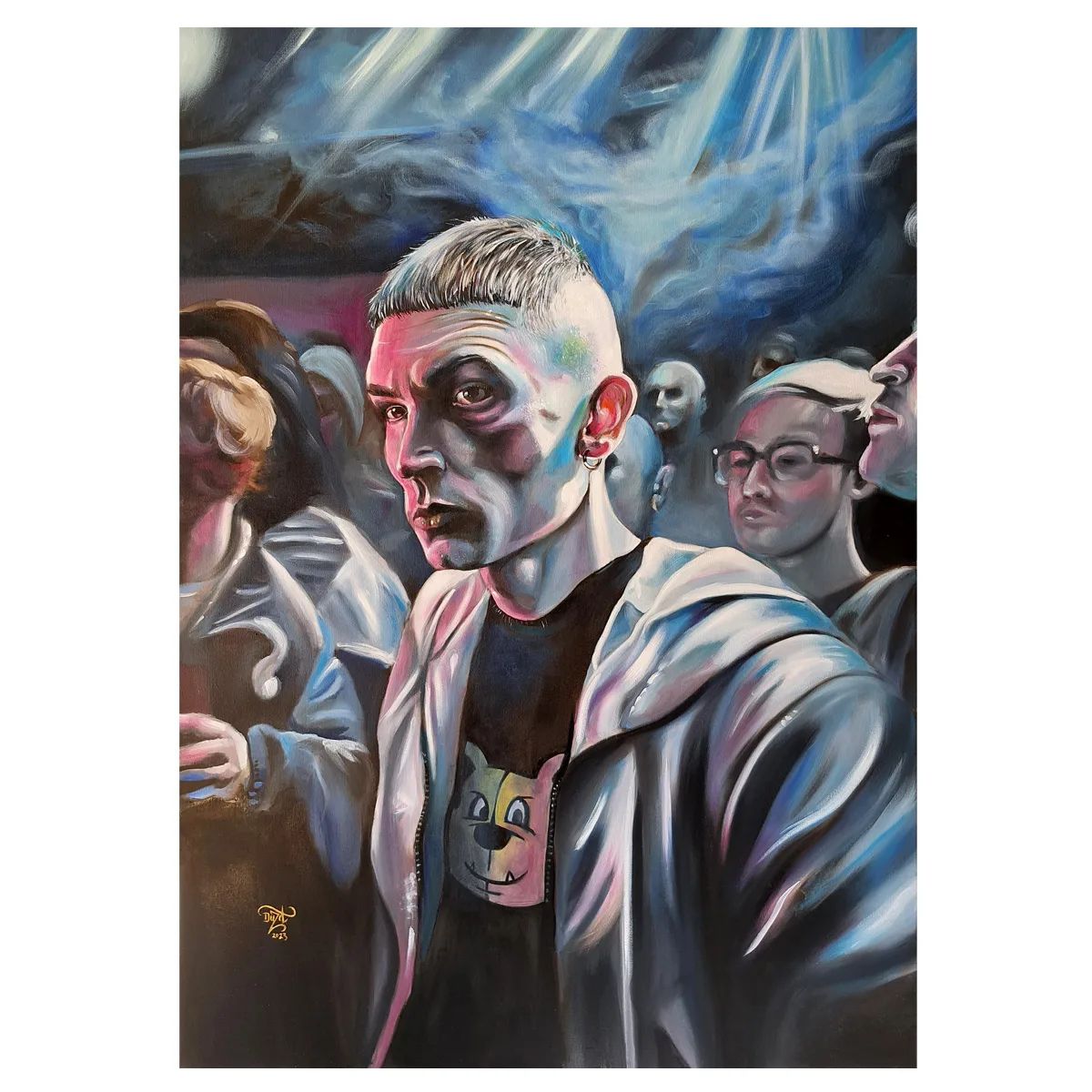 Hardcore gabber Art - oil painting